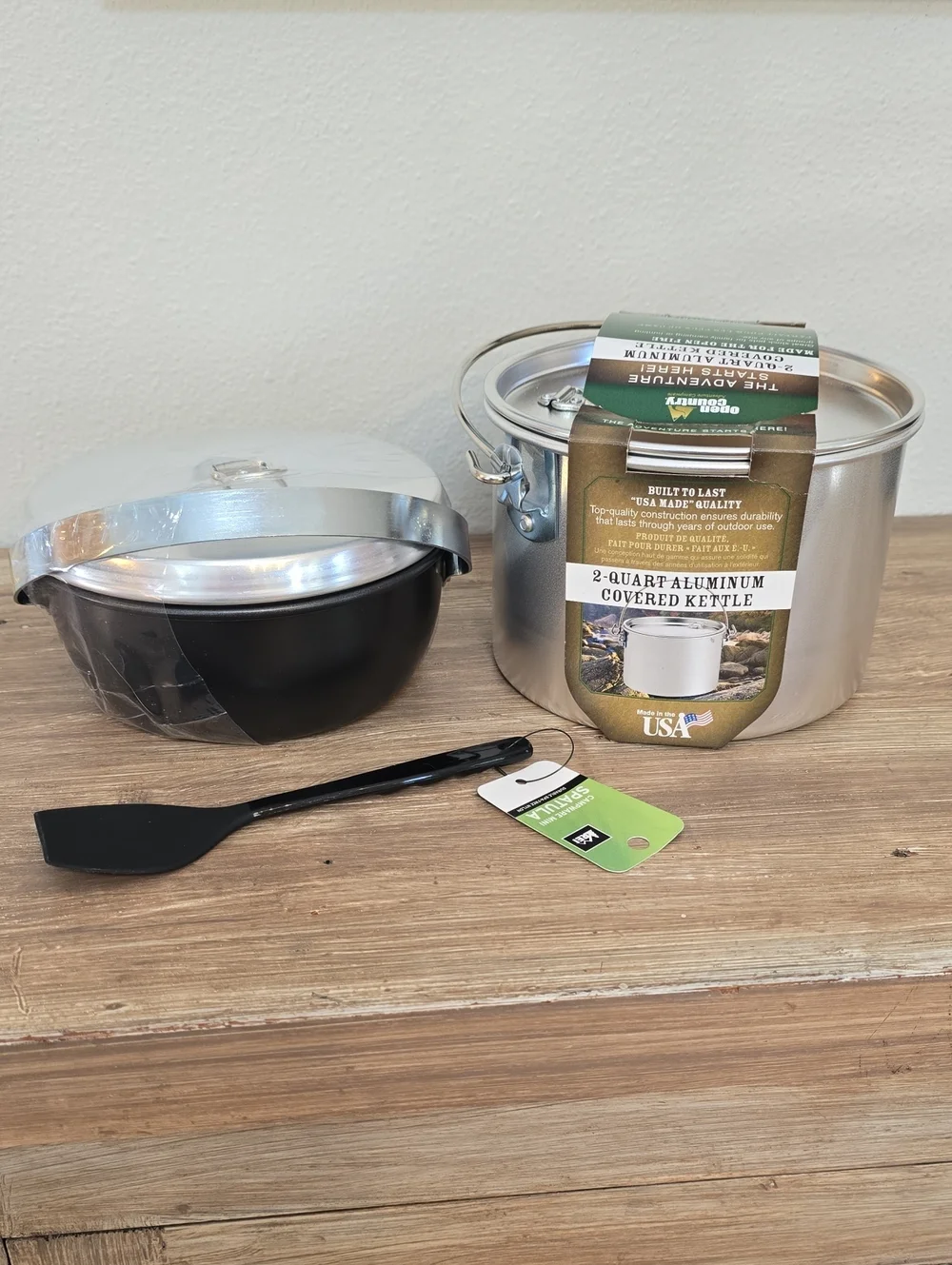 Open Country Camping Cook Set (Kettle & Pot) W/REI Spatula